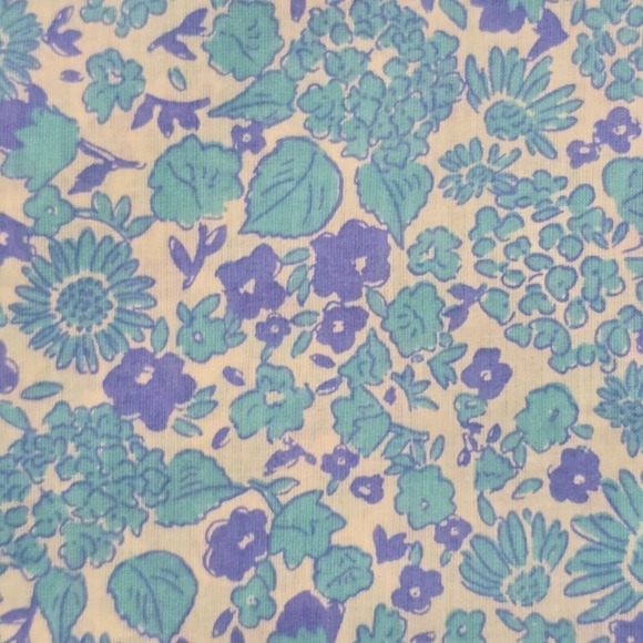 Vineyard Vines Top Women 6 Blue Floral Button Up Long Sleeve Lightweight Relaxed - Picture 2 of 11